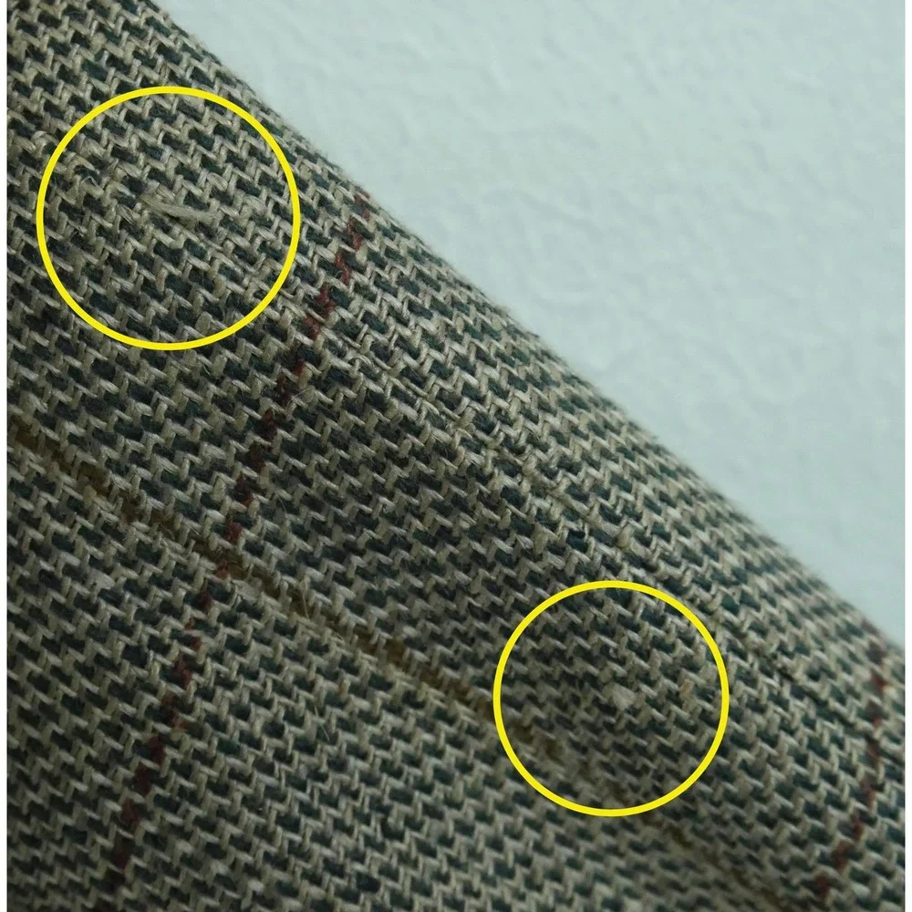 J. Crew Oarsman Vintage 41R Silk Linen Windowpane Blazer Sport Coat‎ Plaid USA